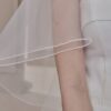 voile de mariée court avec ourlet en tulle 1m